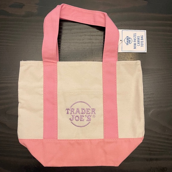 Handbags - Pink Pastel Trader Joe’s Mini Tote NWT
